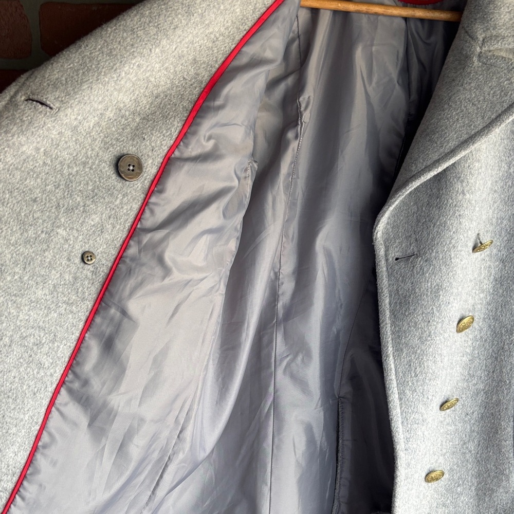 J. Crew Light Gray Double-Breasted Wool Pea Coat - Picture 5 of 7
